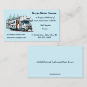 Carte De Visite RV maisons à moteur modifiables (Devant / Derrière)