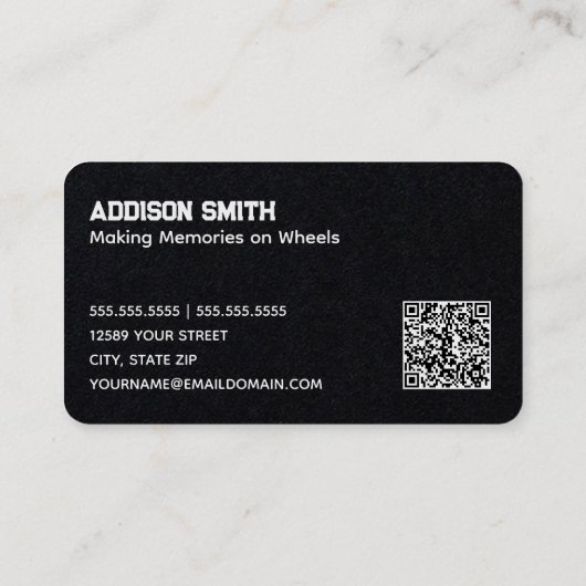 Carte De Visite RV Motorhome (Dos)