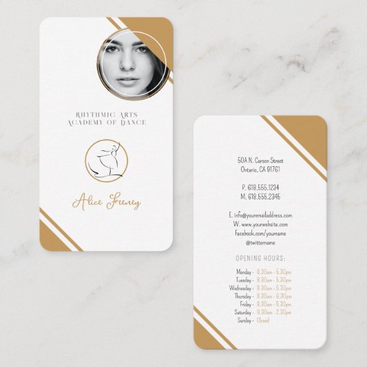 Carte De Visite rythmique | Danse (Devant / Derrière)