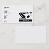 Carte De Visite S est pour le tir (Devant / Derrière)