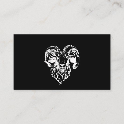 Carte De Visite Sabbatique Baphomet Chèvre mal Satané (Devant)
