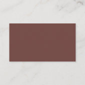Carte De Visite Sable Brown | Logo simple de l'entreprise (Dos)