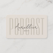 Carte De Visite Sable d'acteur vocal professionnel moderne (Devant)