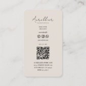 Carte De Visite Sable d'acteur vocal professionnel moderne (Dos)