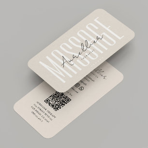 Carte De Visite Sable de massothérapeute professionnel moderne