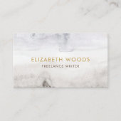 Carte De Visite Sable De Plage Aquarelle Beige Abstrait Profession (Devant)