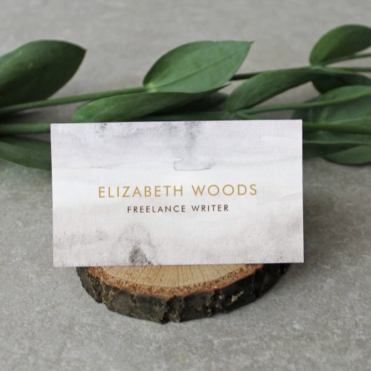 Carte De Visite Sable De Plage Aquarelle Beige Abstrait Profession