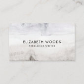 Carte De Visite Sable De Plage Aquarelle Beige Abstrait Profession (Devant)