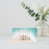 Carte De Visite Sable de plage et soleil (Debout devant)