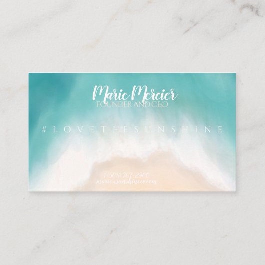 Carte De Visite Sable de plage et soleil (Dos)