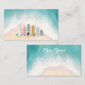 Carte De Visite Sable de plage et soleil (Devant / Derrière)