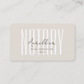 Carte De Visite Sable Élégant De Notaire Mobile Moderne Minimal (Devant)