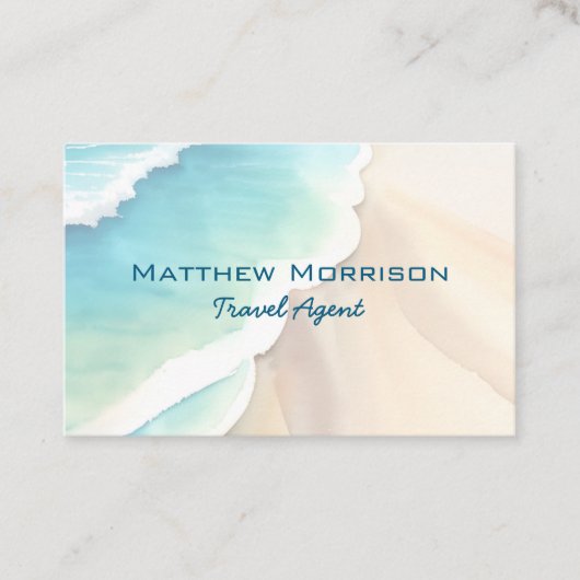 Carte De Visite Sable et Surf avec code QR (Devant)