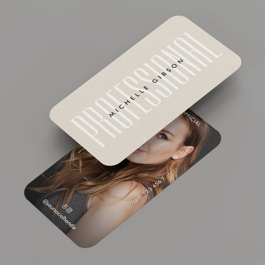 Carte De Visite Sable photo professionnel minimal simple