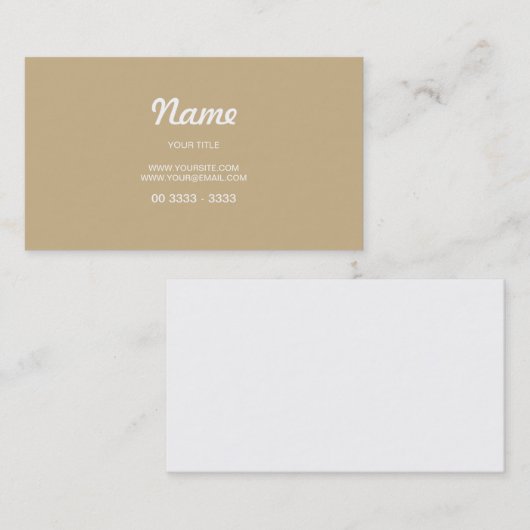 Carte De Visite Sable simple (Devant / Derrière)