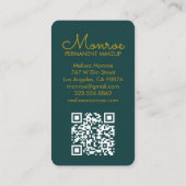 Carte De Visite Sable & Vins à fleurs Elegant Boho QR Code (Dos)