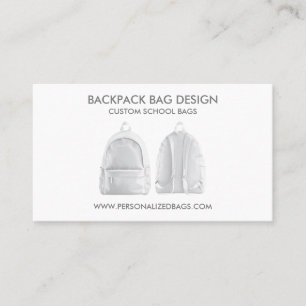 Carte De Visite Sac à dos blanc
