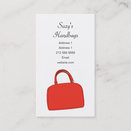 Carte De Visite Sac à main (Devant)