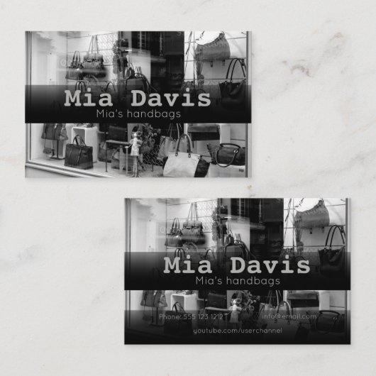 Carte de visite sac à main (Devant / Derrière)