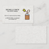 Carte De Visite Sac à thé | Texture papier japonaise (Devant / Derrière)