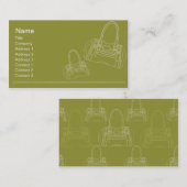 Carte De Visite Sac - affaires (Devant / Derrière)