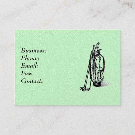 Carte De Visite Sac de golf (Devant)