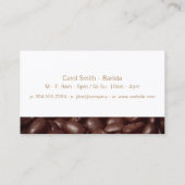 Carte De Visite Sac de grains de café | Compagnie de torréfaction (Dos)