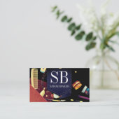 Carte De Visite Sac de maquillage | Monogramme (Debout devant)