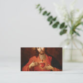 Carte De Visite Sacré Coeur De Jésus (Debout devant)
