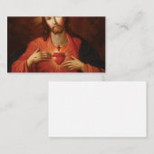 Carte De Visite Sacré Coeur De Jésus (Devant / Derrière)