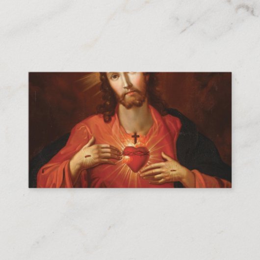 Carte De Visite Sacré Coeur De Jésus (Devant)