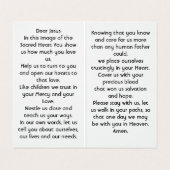 Carte De Visite Sacré Coeur de Jésus (Intérieur déplié)