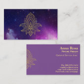 Carte De Visite Sacré cosmique de nébuleuse de galaxie de Hamsa de (Devant / Derrière)