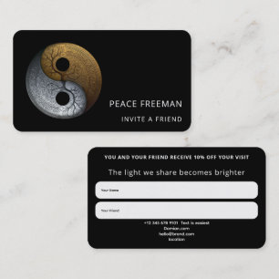 Carte De Visite Sacred Balance   Symbole Yin Yang