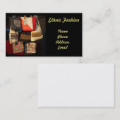Carte De Visite Sacs à main de mode ethniques (Devant / Derrière)