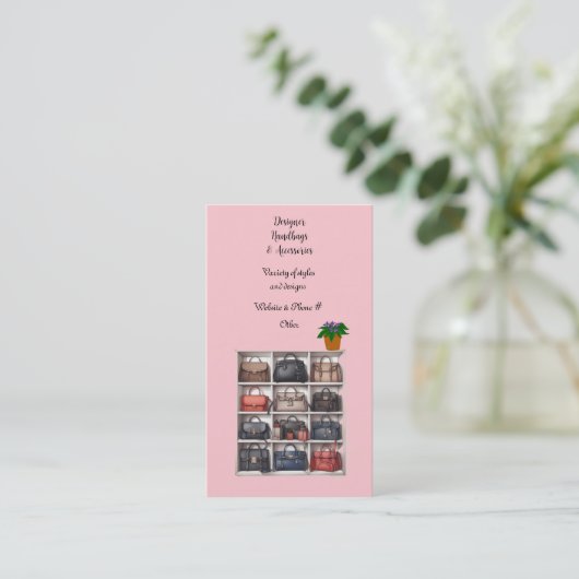 Carte De Visite Sacs à main design avec accessoires (Debout devant)