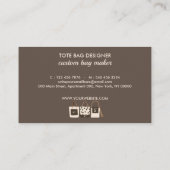 Carte De Visite Sacs Accessoires de mode Brown Designer (Dos)