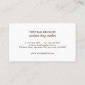 Carte De Visite Sacs cabas à monogramme en impression à la demande (Dos)