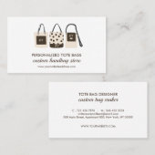 Carte De Visite Sacs cabas à monogramme en impression à la demande (Devant / Derrière)