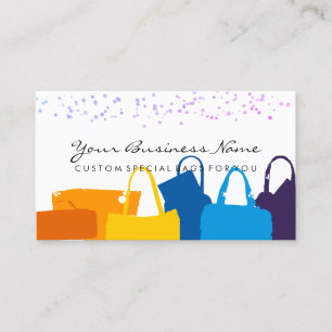Carte De Visite Sacs consultant de mode élégante et chic