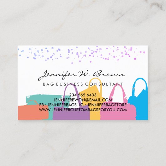 Carte De Visite Sacs consultant indépendant (Dos)