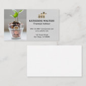 Carte De Visite Sacs | Modifier le Plante | Logo du graphique à ba (Devant / Derrière)