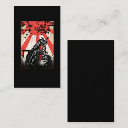 Carte De Visite Sad Samurai Guerrier Japonais Culture Swordsman (Devant / Derrière)