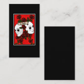 Carte De Visite Sad Theater Mask Flowers Pastel Goth (Devant / Derrière)