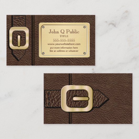 Carte De Visite Saddlebag Brown (Devant / Derrière)