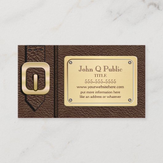 Carte De Visite Saddlebag Brown (Devant)