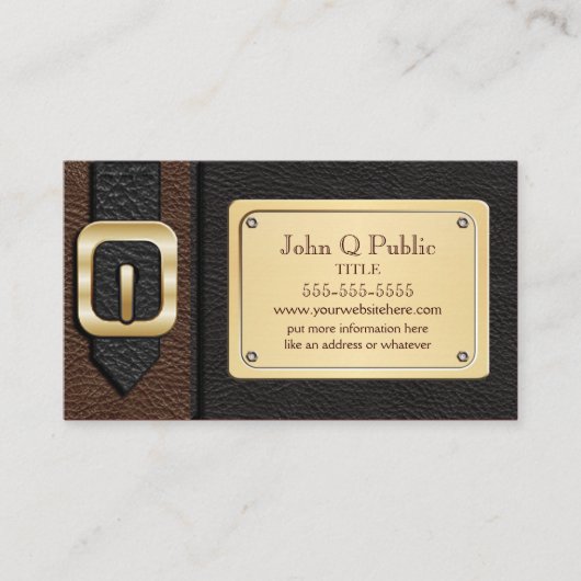 Carte De Visite Saddlebag Brown et noir (Devant)