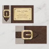 Carte De Visite Saddlebag Brown et Tan (Devant / Derrière)