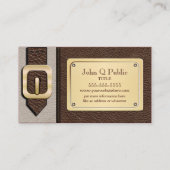 Carte De Visite Saddlebag Brown et Tan (Devant)