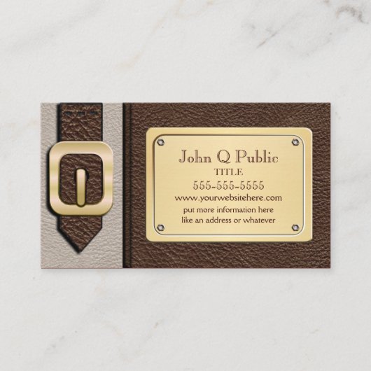 Carte De Visite Saddlebag Brown et Tan (Devant)